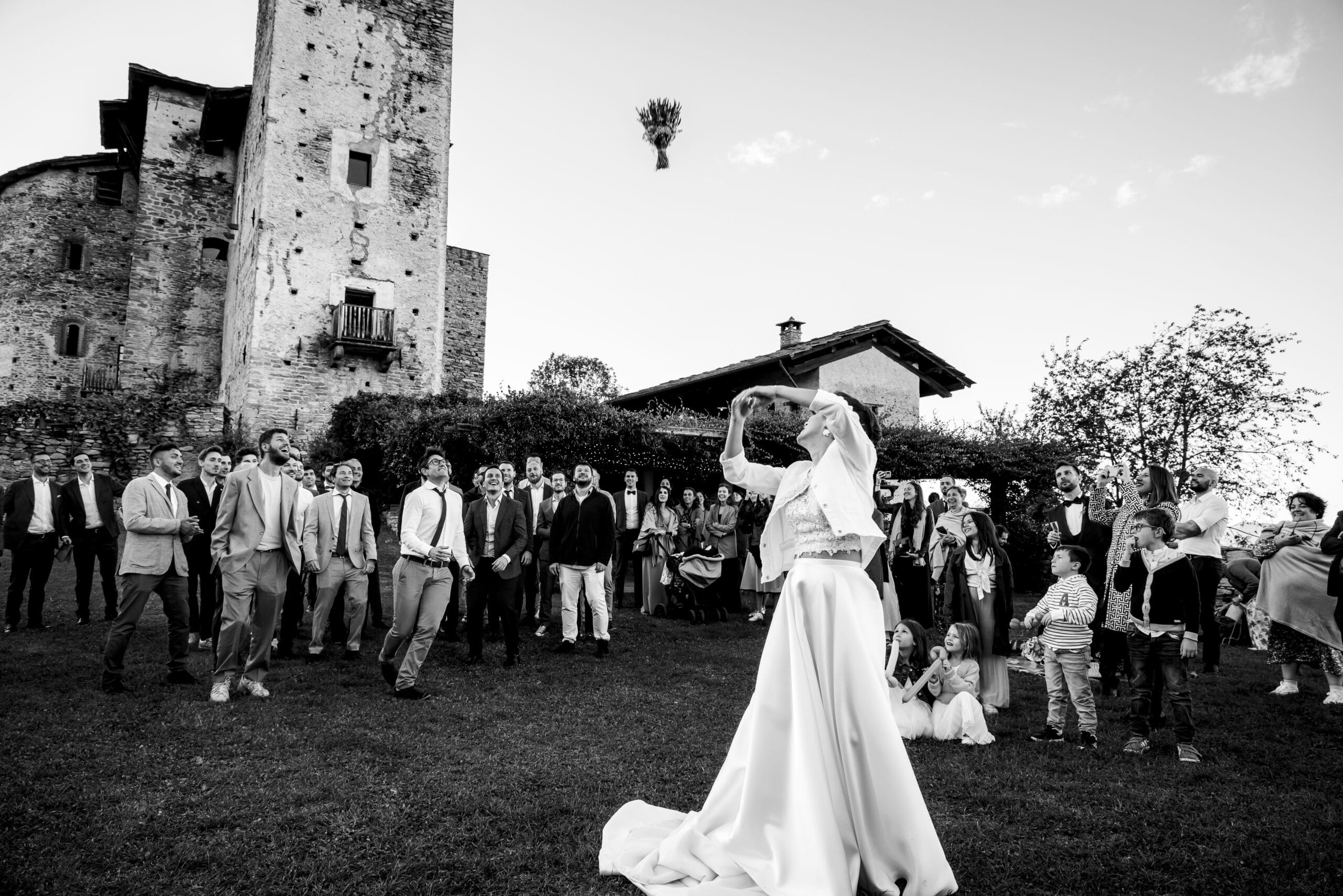 lancio del bouquet